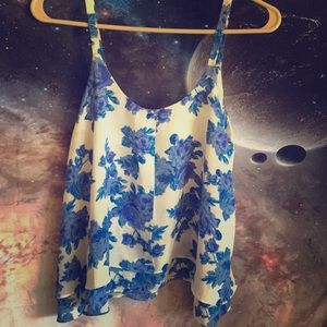 Women’s Blue Floral Tanktop